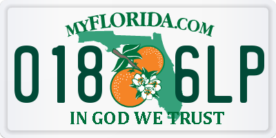 FL license plate 0186LP