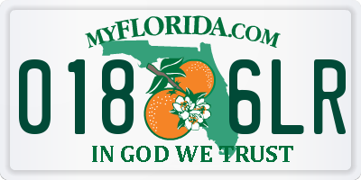FL license plate 0186LR