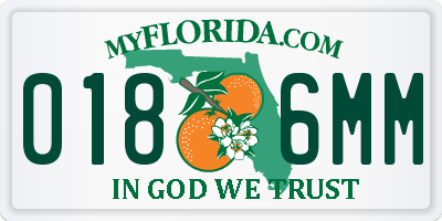 FL license plate 0186MM