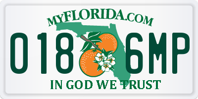 FL license plate 0186MP
