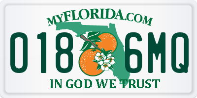 FL license plate 0186MQ
