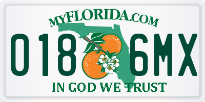 FL license plate 0186MX