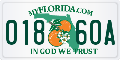 FL license plate 0186OA