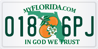 FL license plate 0186PJ