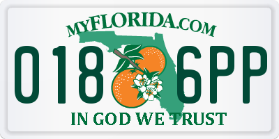 FL license plate 0186PP