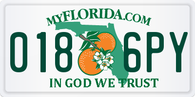 FL license plate 0186PY