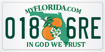 FL license plate 0186RE