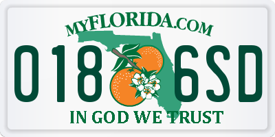 FL license plate 0186SD