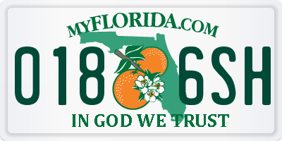 FL license plate 0186SH