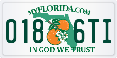 FL license plate 0186TI