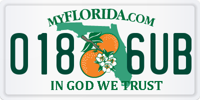 FL license plate 0186UB