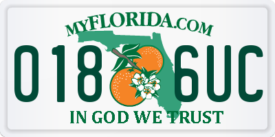 FL license plate 0186UC
