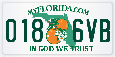 FL license plate 0186VB