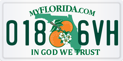 FL license plate 0186VH