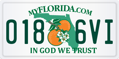 FL license plate 0186VI