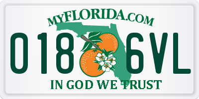FL license plate 0186VL