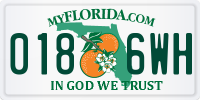 FL license plate 0186WH