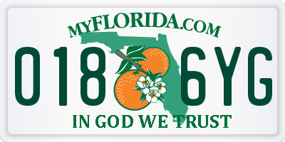 FL license plate 0186YG