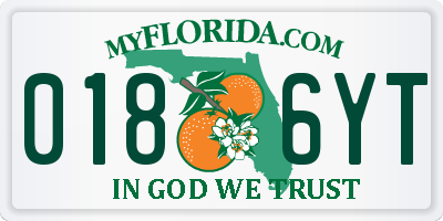 FL license plate 0186YT
