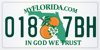 FL license plate 0187BH