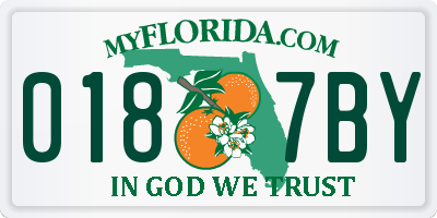 FL license plate 0187BY