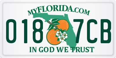 FL license plate 0187CB