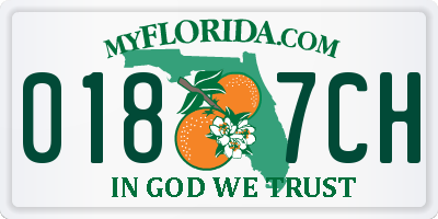 FL license plate 0187CH
