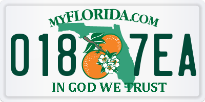 FL license plate 0187EA