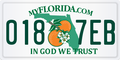 FL license plate 0187EB