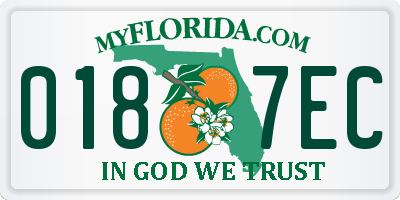 FL license plate 0187EC