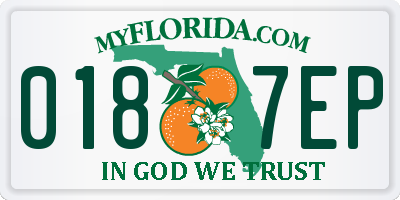 FL license plate 0187EP