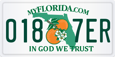 FL license plate 0187ER