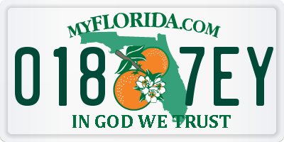 FL license plate 0187EY