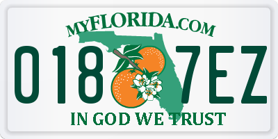 FL license plate 0187EZ