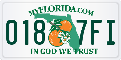 FL license plate 0187FI