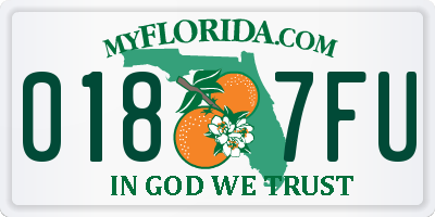 FL license plate 0187FU