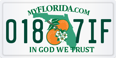 FL license plate 0187IF