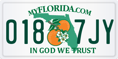 FL license plate 0187JY