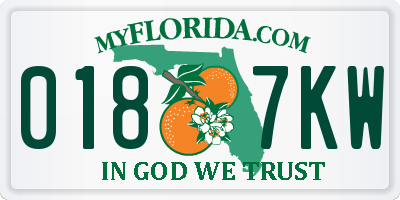 FL license plate 0187KW