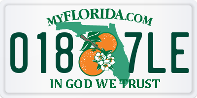 FL license plate 0187LE