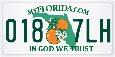 FL license plate 0187LH