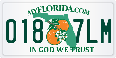 FL license plate 0187LM