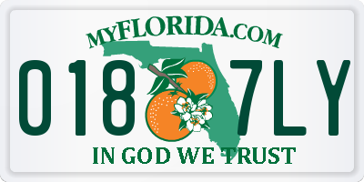 FL license plate 0187LY