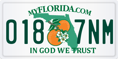 FL license plate 0187NM