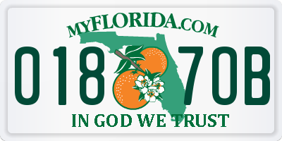 FL license plate 0187OB