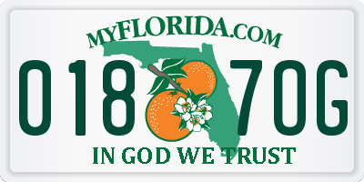 FL license plate 0187OG