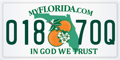 FL license plate 0187OQ