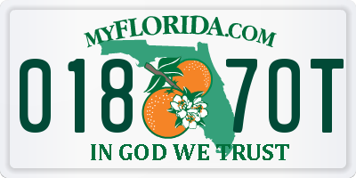 FL license plate 0187OT