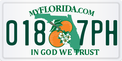 FL license plate 0187PH