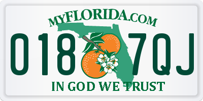 FL license plate 0187QJ